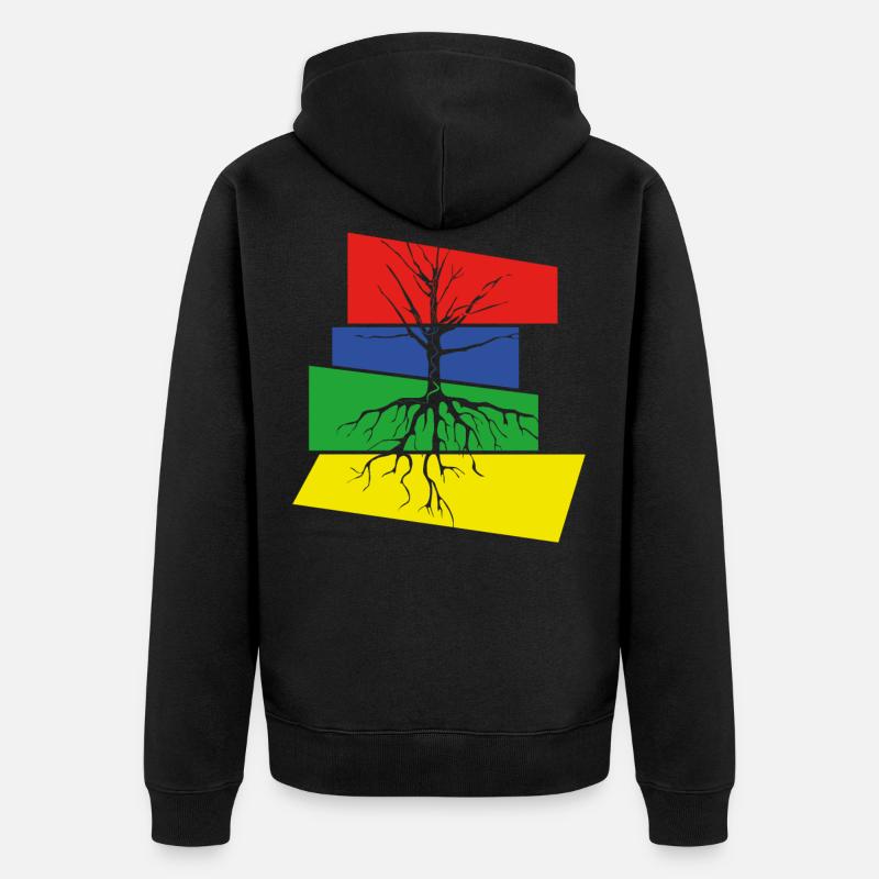 Baum - Unisex Premium Bio Zip Hoodie - Schwarz