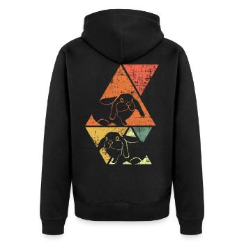 Lapin lapin - Veste à capuche bio Premium Unisexe - noir - Dos - Nico (187cm)
