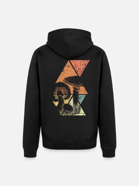 Champignons Shrooms - Veste à capuche bio Premium Unisexe - noir