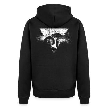 Champignon - Veste à capuche bio Premium Unisexe - noir - Dos - Nico (187cm)