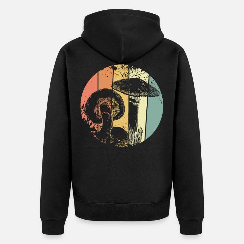 Champignons champignons - Veste à capuche bio Premium Unisexe - noir