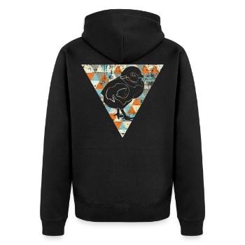 Les poussins - Veste à capuche bio Premium Unisexe - noir - Dos - Nico (187cm)
