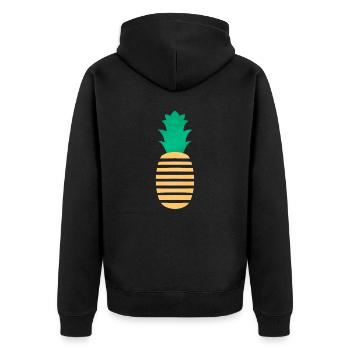 Pineapple Festival Summer Design - Unisex Premium Organic Zip Hoodie - black - Back - Nico (187cm)