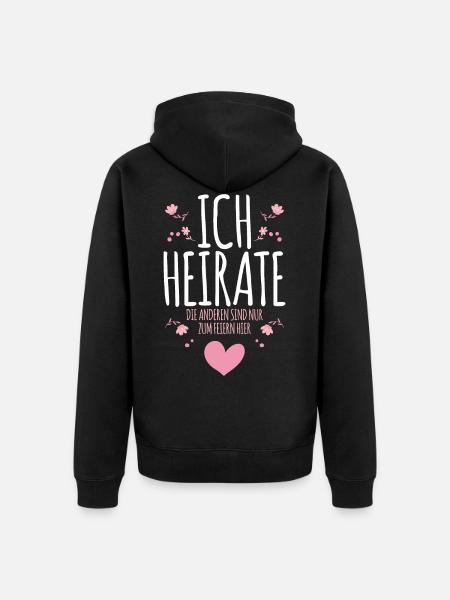 Bride Bachelor Party - Unisex Premium Organic Zip Hoodie - black