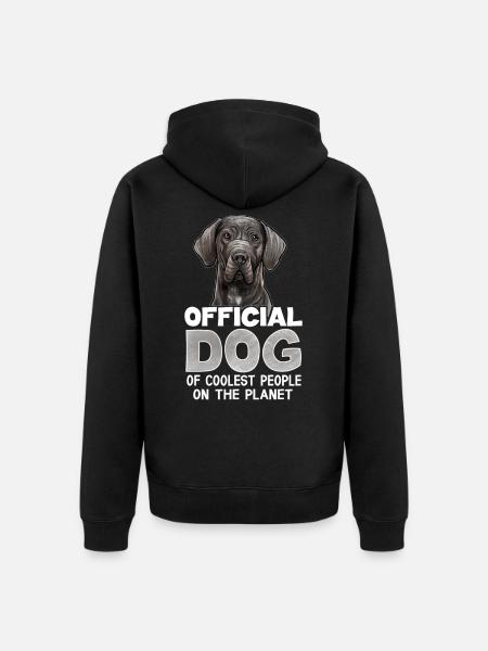 Great Dane dog - Unisex Premium Organic Zip Hoodie - black