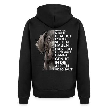 Âme du grand danois - Veste à capuche bio Premium Unisexe - noir - Dos - Nico (187cm)