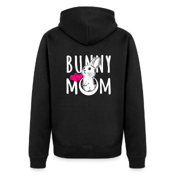 Bunny Mom Bunny Friends Bunnies Lapin Shirt - Veste à capuche bio Premium Unisexe - noir - Dos - Nico (187cm)