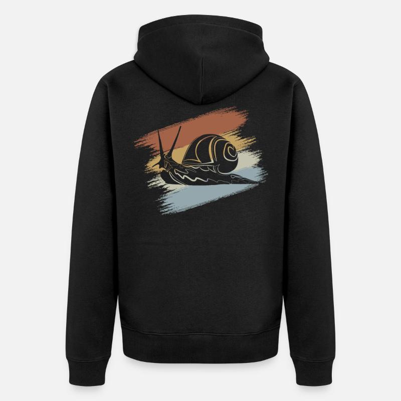 Escargot - Veste à capuche bio Premium Unisexe - noir