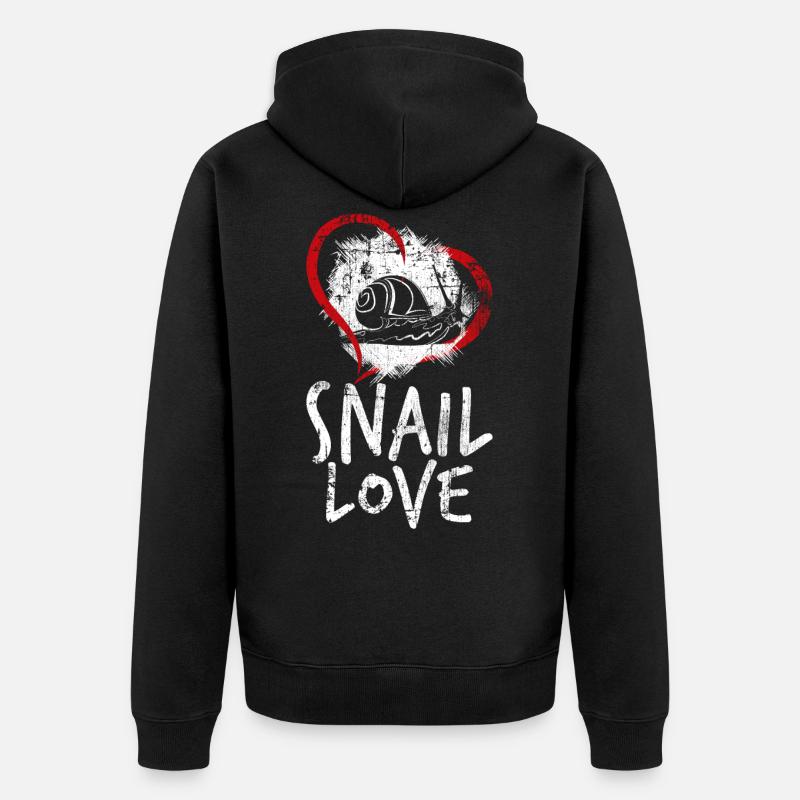 Escargot - Veste à capuche bio Premium Unisexe - noir