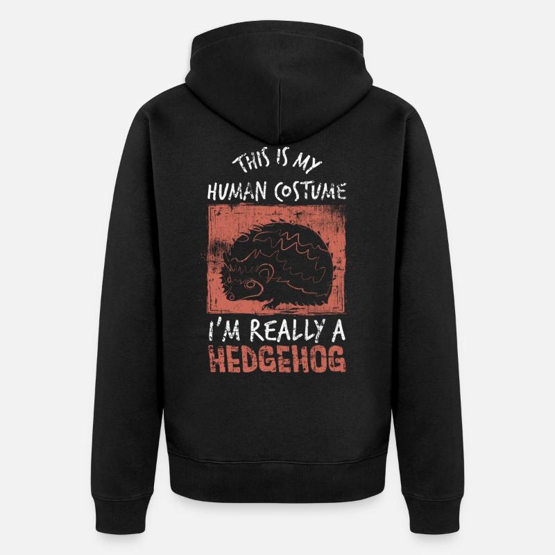 Hérisson - Veste à capuche bio Premium Unisexe - noir