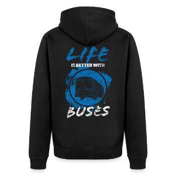 Busfahrer Bus - Veste à capuche bio Premium Unisexe - noir - Dos - Nico (187cm)