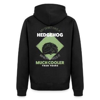 Hérisson - Veste à capuche bio Premium Unisexe - noir - Dos - Nico (187cm)