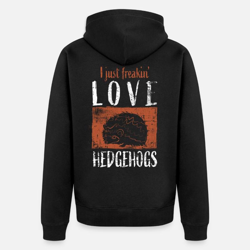 Hérisson - Veste à capuche bio Premium Unisexe - noir