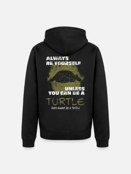 Tortue - Veste à capuche bio Premium Unisexe - noir