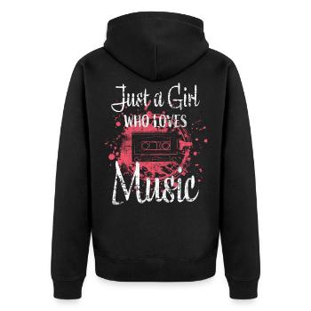 90s Music Girls Musician - Unisex Premium Organic Zip Hoodie - black - Back - Nico (187cm)