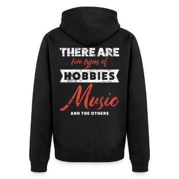 Musiciens - Veste à capuche bio Premium Unisexe - noir - Dos - Nico (187cm)