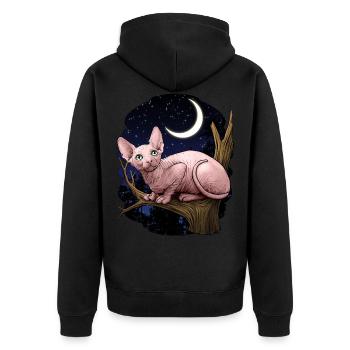 Sphynx - Veste à capuche bio Premium Unisexe - noir - Dos - Nico (187cm)