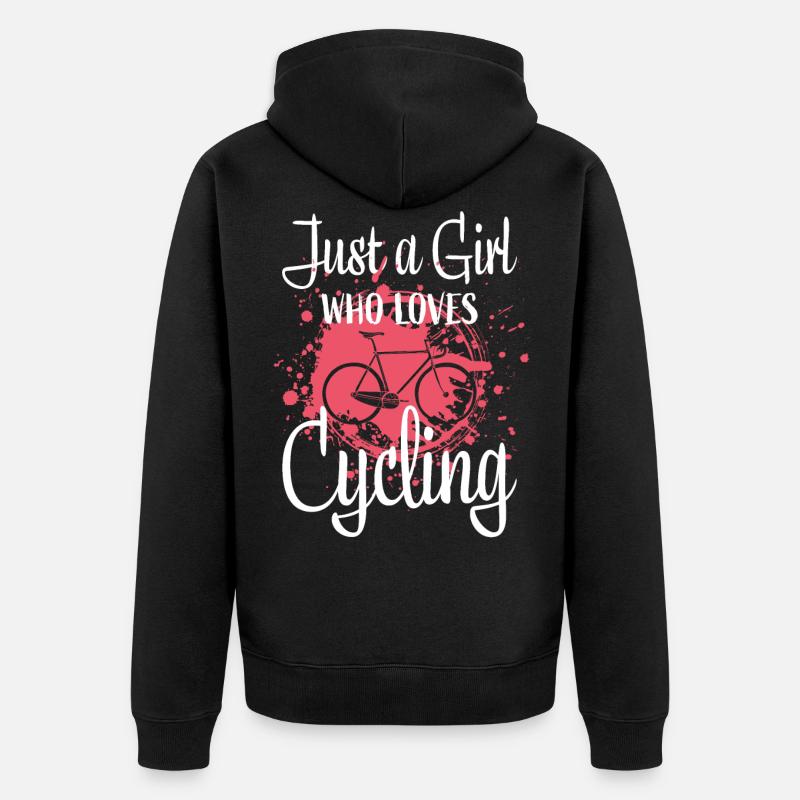 Vélo de course filles - Veste à capuche bio Premium Unisexe - noir