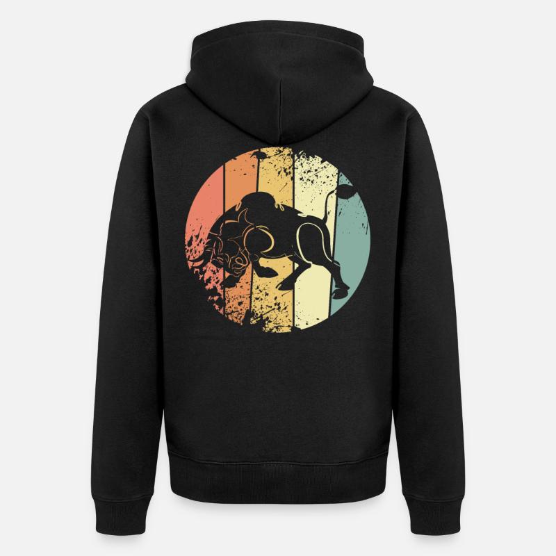 Taureau taureau - Veste à capuche bio Premium Unisexe - noir