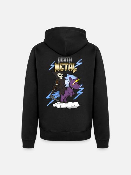 Death Metal - Unisex Premium Organic Zip Hoodie - black