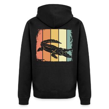 Crocodile - Veste à capuche bio Premium Unisexe - noir - Dos - Nico (187cm)