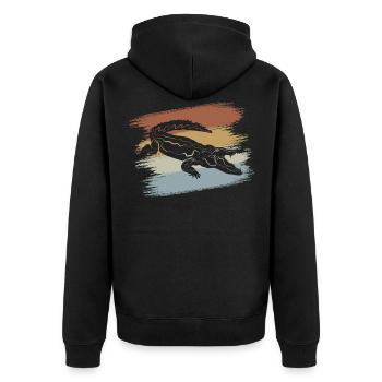 Crocodile - Veste à capuche bio Premium Unisexe - noir - Dos - Nico (187cm)