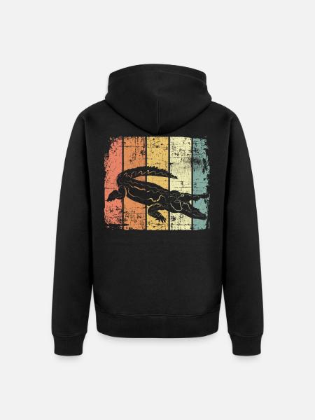 Alligator - Unisex Premium Organic Zip Hoodie - black