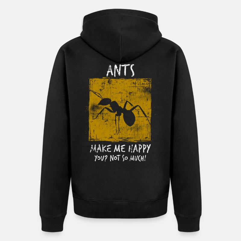 Fourmis - Veste à capuche bio Premium Unisexe - noir
