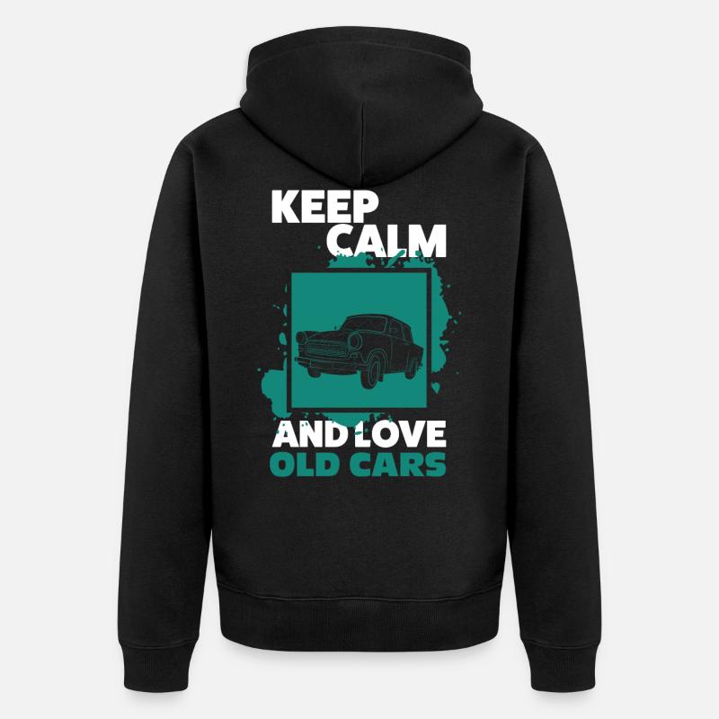 Oldtimer Auto - Unisex Premium Bio Zip Hoodie - Schwarz