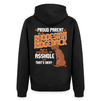 Rhodesian Ridgeback - Veste à capuche bio Premium Unisexe - noir - Dos - Nico (187cm)