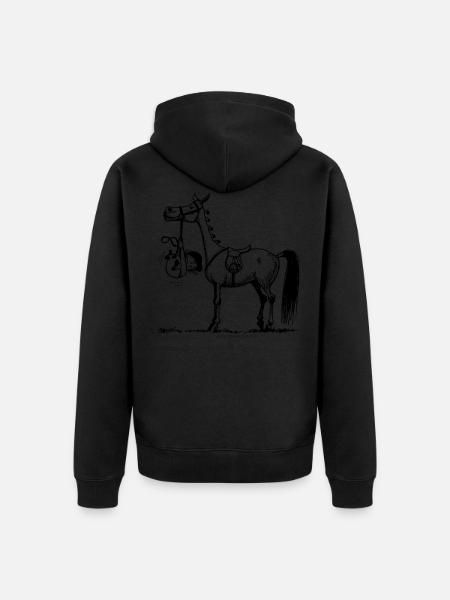 Thelwell Cartoon Stures Pony - Unisex Premium Bio Zip Hoodie - 
