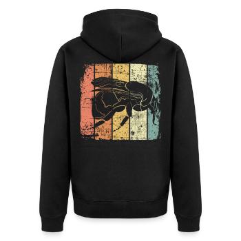 Hummel Environmental Protection - Unisex Premium Organic Zip Hoodie - black - Back - Nico (187cm)