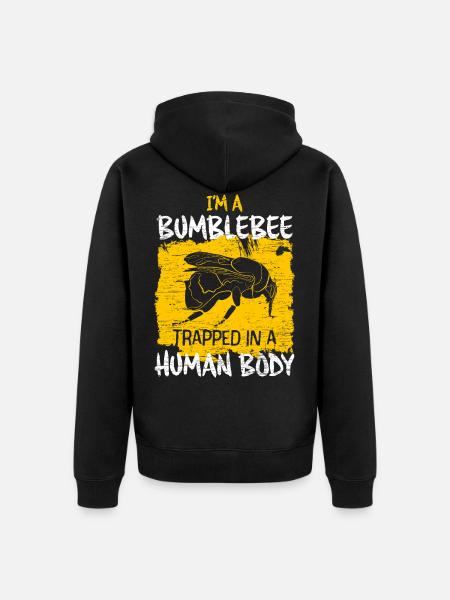 Bumblebee - Unisex Premium Organic Zip Hoodie - black