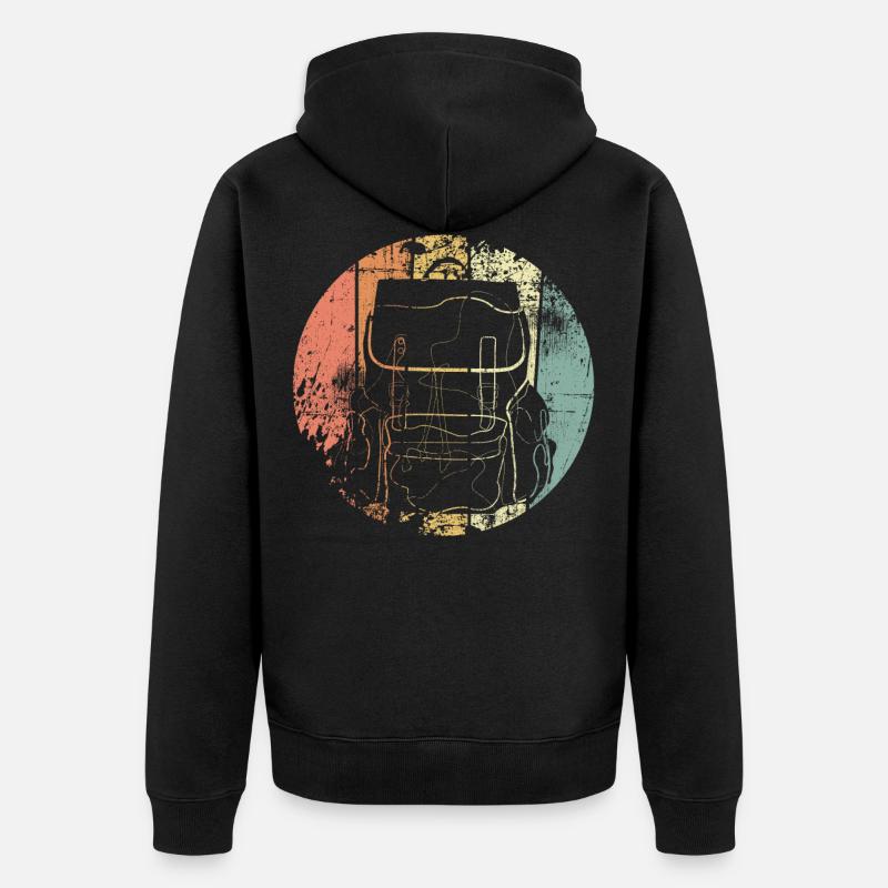 Backpacker Voyage - Veste à capuche bio Premium Unisexe - noir