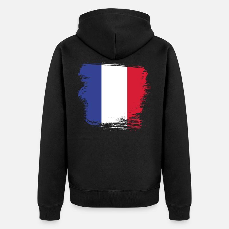 France drapeau français - Veste à capuche bio Premium Unisexe - noir