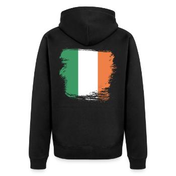 L’Irlande drapeau irlandais - Veste à capuche bio Premium Unisexe - noir - Dos - Nico (187cm)
