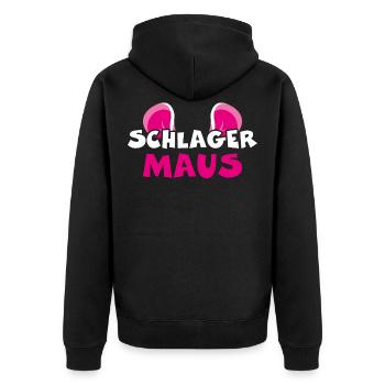 Schlager Mouse - Unisex Premium Organic Zip Hoodie - black - Back - Nico (187cm)