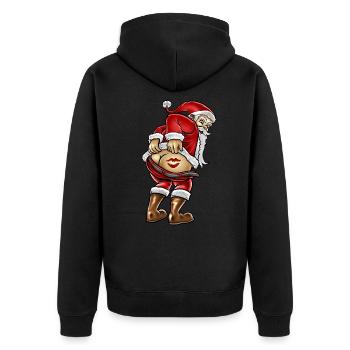 Santa Claus Santa Claus - Veste à capuche bio Premium Unisexe - noir - Dos - Nico (187cm)
