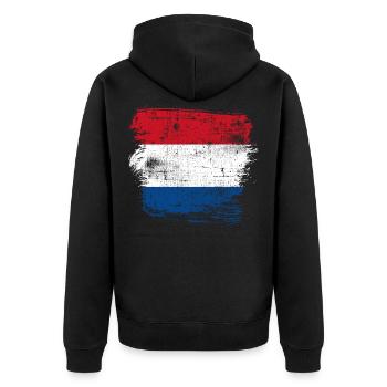 Pays-Bas Pays pavillon - Veste à capuche bio Premium Unisexe - noir - Dos - Nico (187cm)