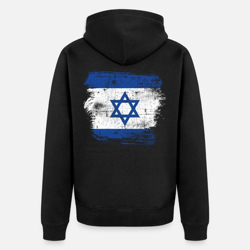 Drapeau d’Israël - Veste à capuche bio Premium Unisexe - noir