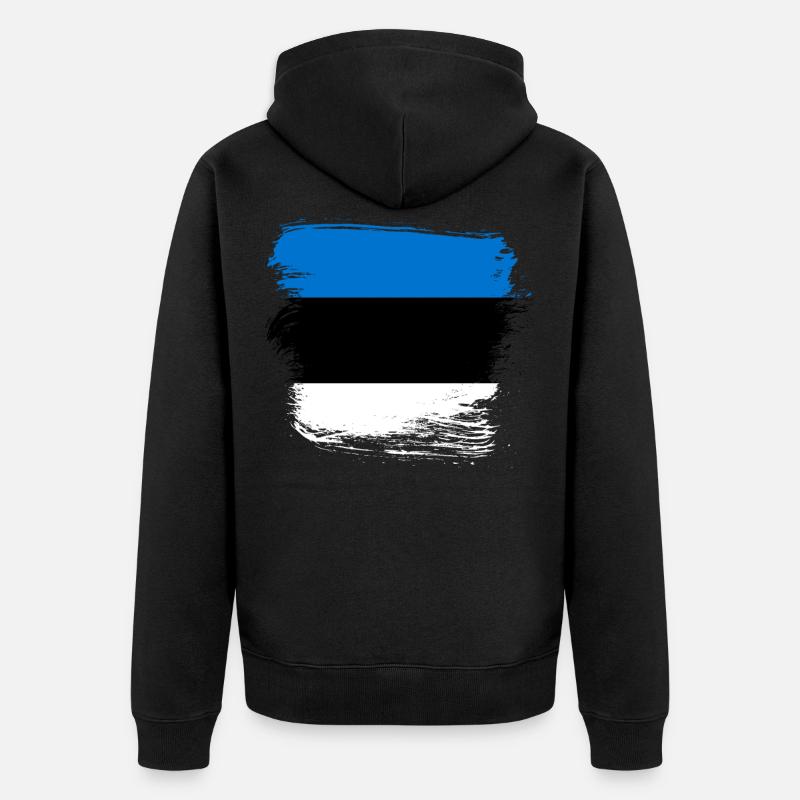 Estonie Drapeau - Veste à capuche bio Premium Unisexe - noir
