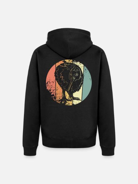 Kiwi Neuseeland Backpacker - Unisex Premium Bio Zip Hoodie - Schwarz