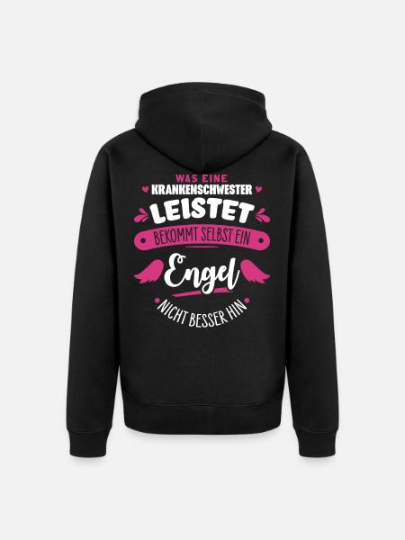 Krankenschwester - Unisex Premium Bio Zip Hoodie - Schwarz