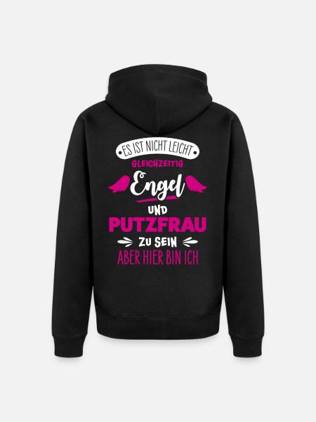 Cleaning lady funny - Unisex Premium Organic Zip Hoodie - black