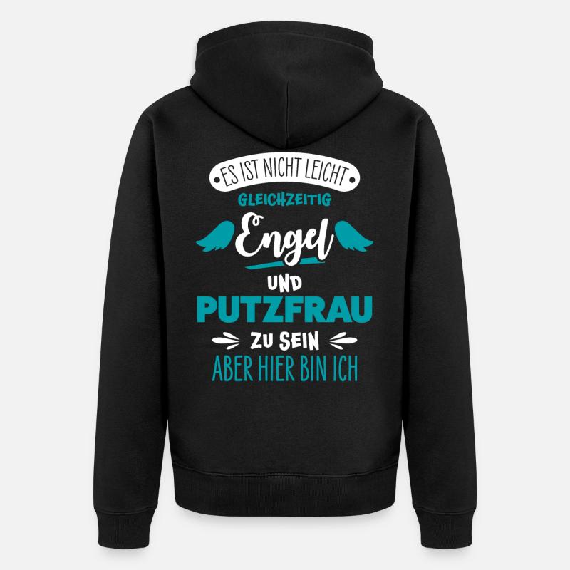 Femme de ménage - Veste à capuche bio Premium Unisexe - noir