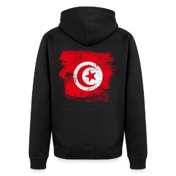 Tunisie - Veste à capuche bio Premium Unisexe - noir - Dos - Nico (187cm)