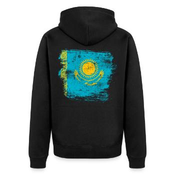 Kazakhstan - Veste à capuche bio Premium Unisexe - noir - Dos - Nico (187cm)