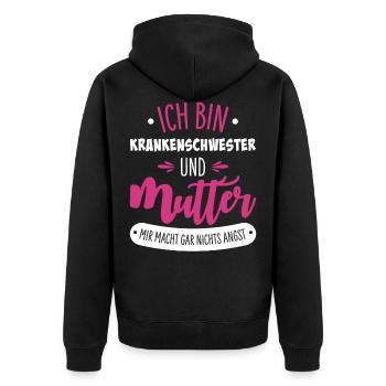 Infirmière Maman - Veste à capuche bio Premium Unisexe - noir - Dos - Nico (187cm)