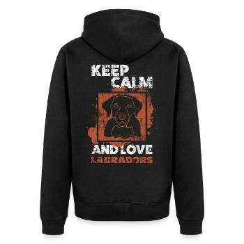 Labrador - Veste à capuche bio Premium Unisexe - noir - Dos - Nico (187cm)