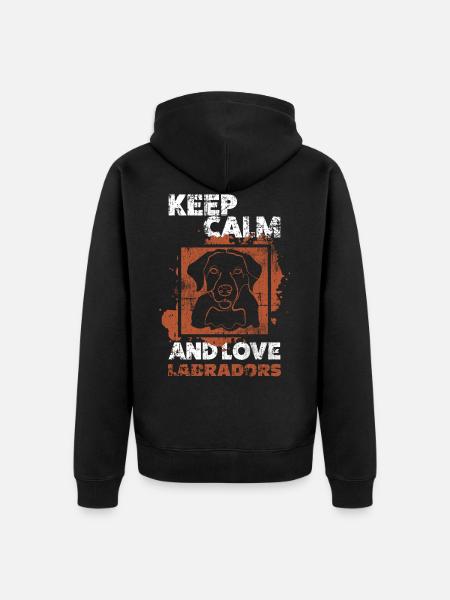 Labrador - Unisex Premium Organic Zip Hoodie - black